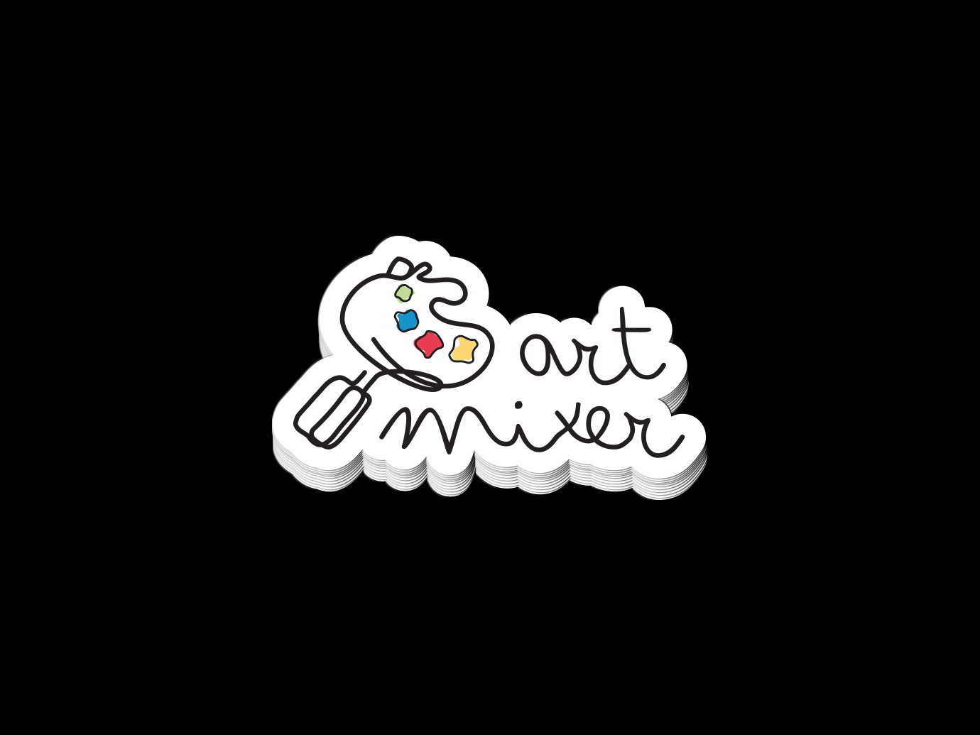 Art Mixer stacked stickers