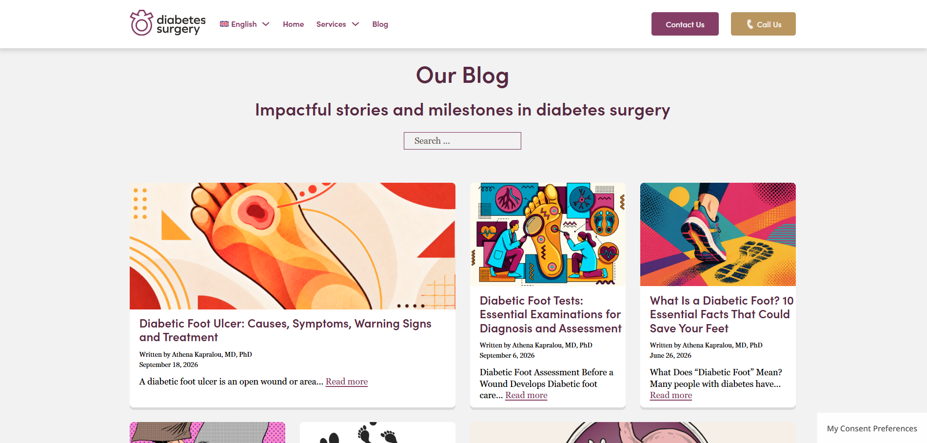 Diabetes Surgery — ιστοσελίδα: Άρθρα