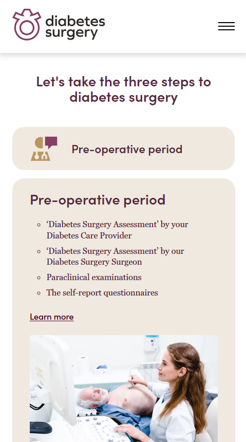 Diabetes Surgery — ιστοσελίδα: Διαδρομή φροντίδας