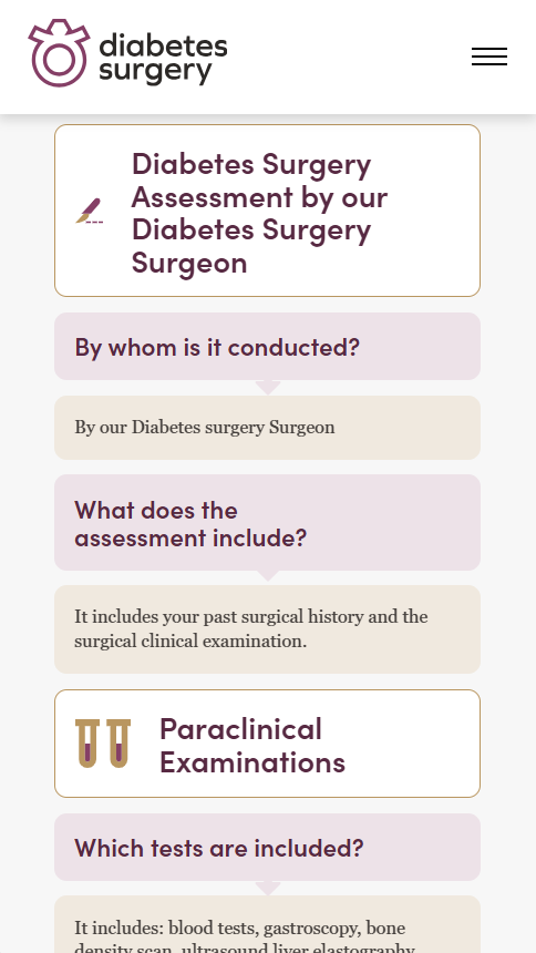 Diabetes Surgery — ιστοσελίδα: Αξιολόγηση
