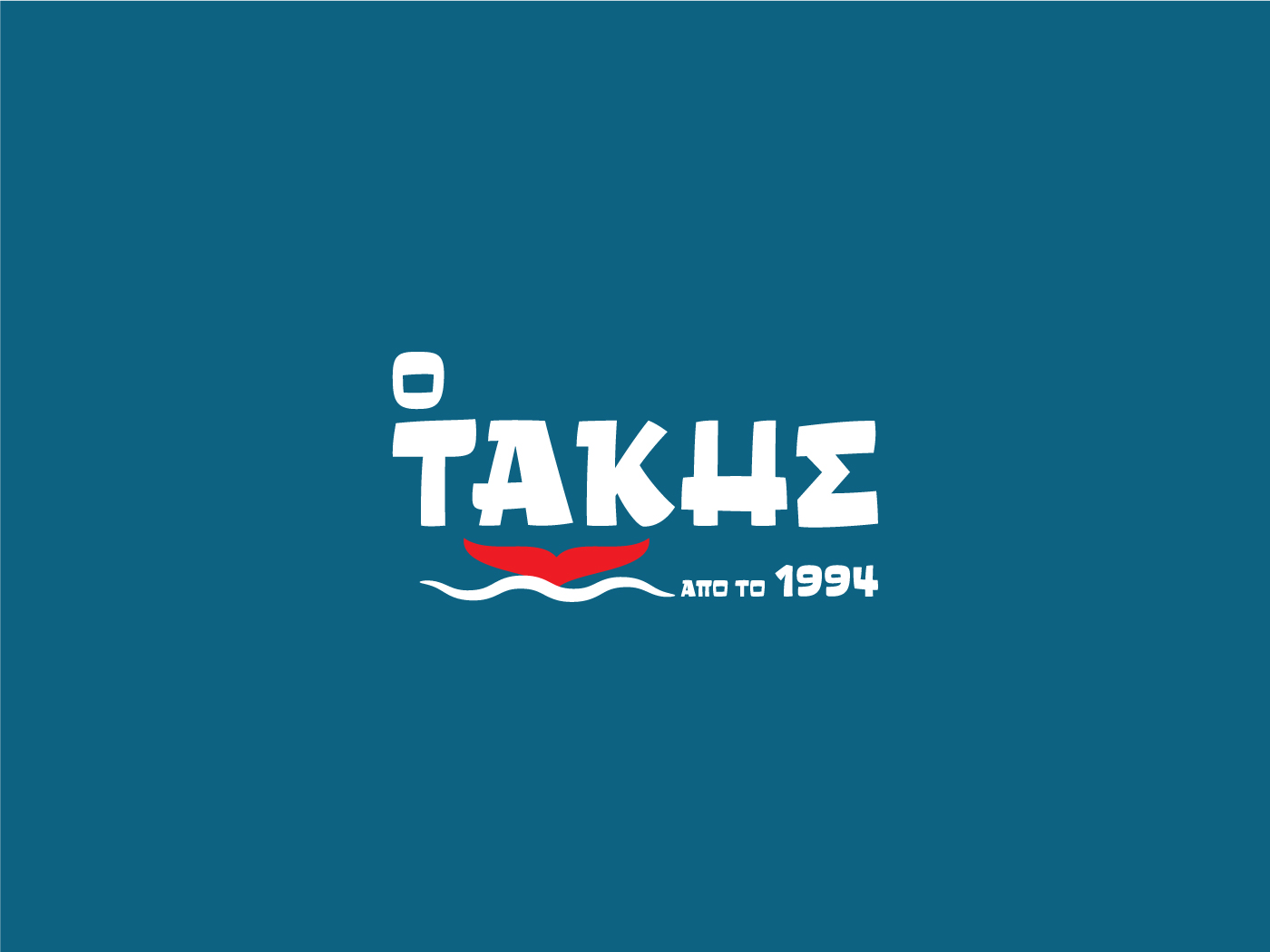 Ο Τάκης — logo bg blue